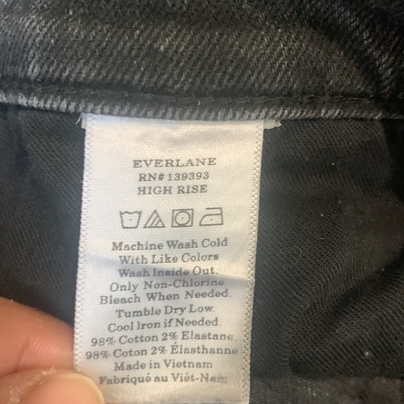 Everlane high rise black jeans size 28 ankle jeans - Picture 9 of 9